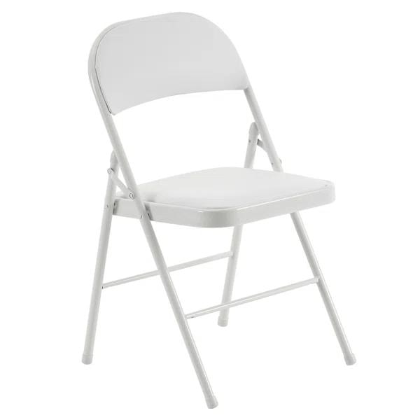 White Padded Metal Chair